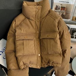 2023 Winter Parkas Women Big Pockets Puffer Jacket Thick Cotton-padded Jacket Down Cotton Jacket Vintage Outerwear Oversized