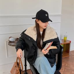 2025 New Versatile Small Sheepskin Cotton Jacket Women Short down Lamb Fur Winter Turned Fur Collar Cotton Coat Jacket