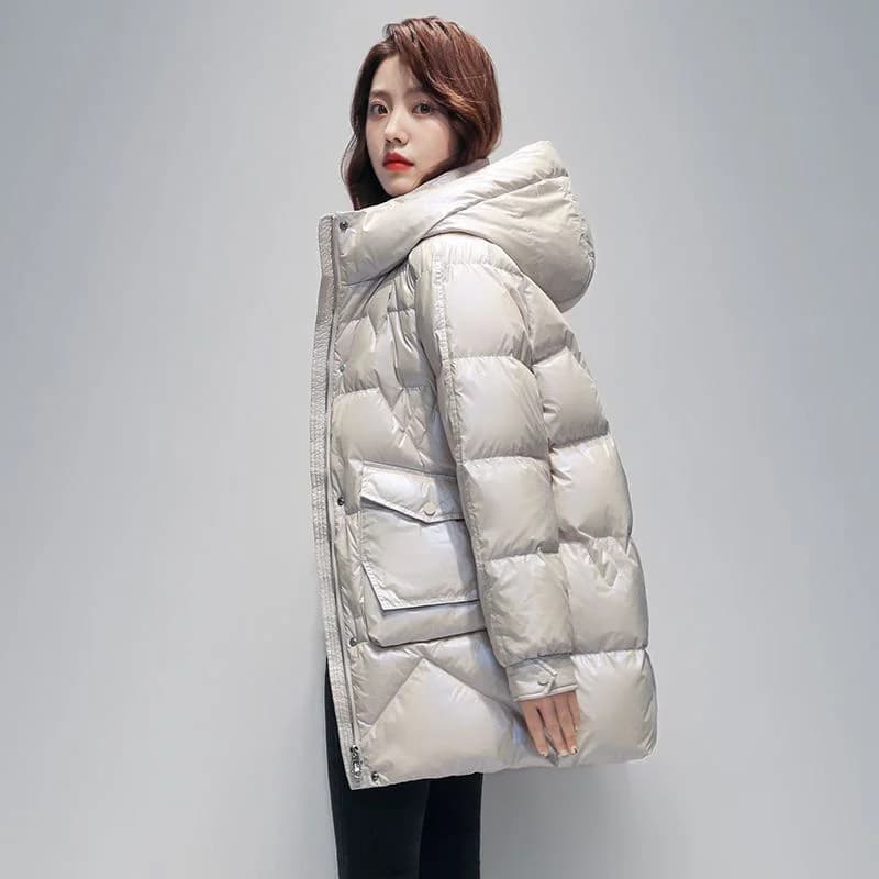 New 2026 Parkas Women Winter Down Cotton Jacket Coat Ladies Long Hooded Thicken Warm Cotton Padded Female Outwear Overcoat Tops
