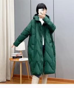 2025New Women Down Cotton Coat Winter Jacket Female Loose Parkas Long Hooded Outwear Warm Thick Snow Wear Cotton Overcoat Female