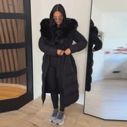 Women's Thicken Cotton Coat Casual Lace Up Hooded Faux Fur Collar Zipper Long Coats Female 2026 Winter Chic Lady Street Jacket