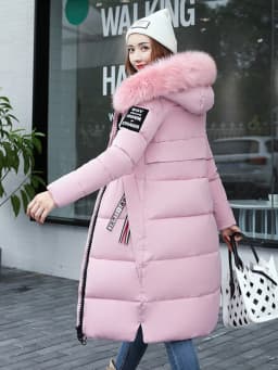 Women Parkas Hooded Zipper Thick Parka Thick Casual Full Sleeve Solid Long Coats Pockets Elegant Outerwear Warm Casual