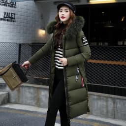 Women Parkas Hooded Zipper Thick Parka Thick Casual Full Sleeve Solid Long Coats Pockets Elegant Outerwear Warm Casual