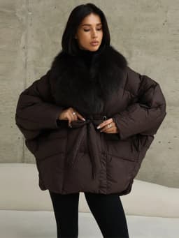 Faux Fur Padding Women's Jacket Fashion Lace Up Long Sleeve Loose Female Coats 2026 Winter Street Chic Thicken Lady Outerwears