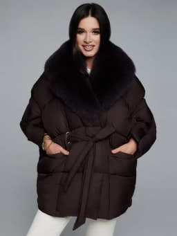 Faux Fur Padding Women's Jacket Fashion Lace Up Long Sleeve Loose Female Coats 2026 Winter Street Chic Thicken Lady Outerwears