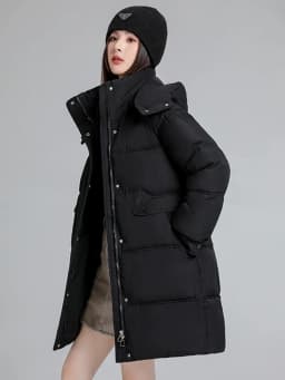 2025 New Women Warm Thicken Down Cotton Jacket Winter Women Long Cotton Coat Hooded Puffer Jacket Women Loose Plus Size Parkas