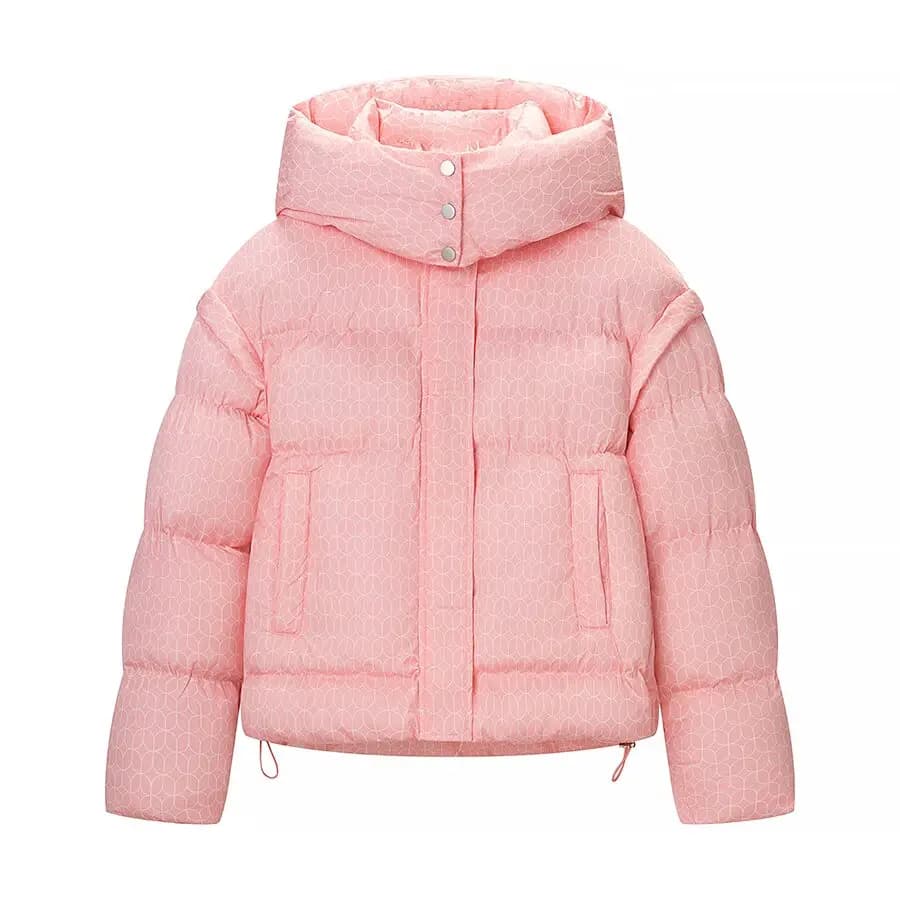 Parkas Jackets Women's Pink With Hoodies Coat Witer Warm Thick Outwear Long Sleeve Tops 2025 Purple Women Coat Printed Jackets