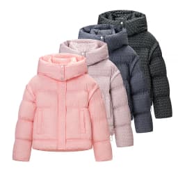 Parkas Jackets Women's Pink With Hoodies Coat Witer Warm Thick Outwear Long Sleeve Tops 2025 Purple Women Coat Printed Jackets