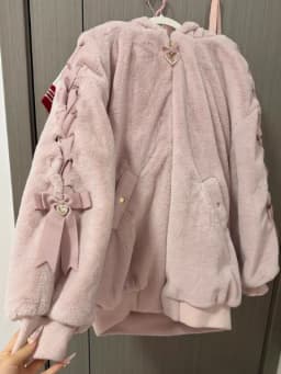 High Quality Japanese Winter New Sweet Cute Mine Cute Rabbit Ear Plush Cotton Coat Jacket Girl Lolita Fur Coats Women Parkas