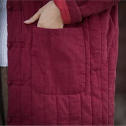 Johnature Women Chinese Style Linen Parkas Stand Long Sleeve Winter Coats Striped Button Plus Cotton 2025 New Loose Warm Parkas