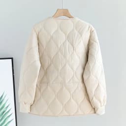 Autumn Winter Quilted Jacket Warm Women Parkas Lightweight Cotton-padded Jacket Long Sleeve Single-breasted Chic Coat Windproof