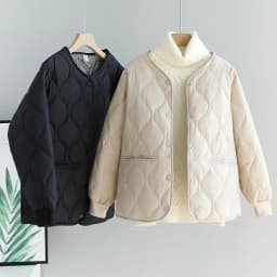 Autumn Winter Quilted Jacket Warm Women Parkas Lightweight Cotton-padded Jacket Long Sleeve Single-breasted Chic Coat Windproof