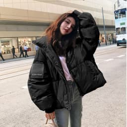 Large Size Loose Winter Jackets Fashion Glossy Bright Parka Women's Cotton Coat Jacket Winter Warm Thick Parka Womens Jacket