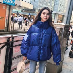 Large Size Loose Winter Jackets Fashion Glossy Bright Parka Women's Cotton Coat Jacket Winter Warm Thick Parka Womens Jacket