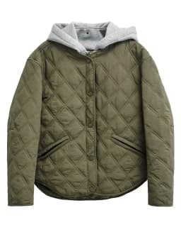 2026 New Fashion Autumn Winter Women's Casual Hooded Solid Black Padded Bomber Coats Female Basic Quilted Loose Parkas Jackets