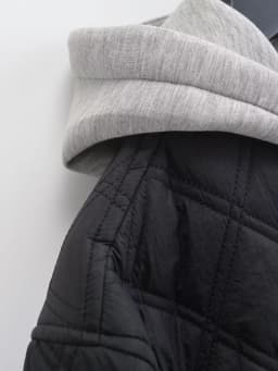 2026 New Fashion Autumn Winter Women's Casual Hooded Solid Black Padded Bomber Coats Female Basic Quilted Loose Parkas Jackets