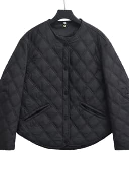 2026 New Fashion Autumn Winter Women's Casual Hooded Solid Black Padded Bomber Coats Female Basic Quilted Loose Parkas Jackets
