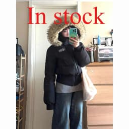 Korean Chic Slim Waist Short Parkas Y2k Harajuku Grunge Print Patchwork Fluffy Hooded Cotton Jacket Autumn Winter New Warm Top