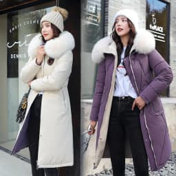 Double Sided Wearing Parker 2026 Winter New Women's Down Cotton Jacket Big Fur Collar Hooded Coat Female Thicken Parka Overcoat