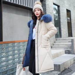 Double Sided Wearing Parker 2026 Winter New Women's Down Cotton Jacket Big Fur Collar Hooded Coat Female Thicken Parka Overcoat