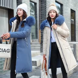 Double Sided Wearing Parker 2026 Winter New Women's Down Cotton Jacket Big Fur Collar Hooded Coat Female Thicken Parka Overcoat