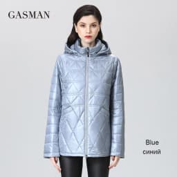GASMAN 2022 NEW Spring Autumn Jackets Short fashion zipper Women coat Lightweight warm Women's jacket Hooded outwear 81071