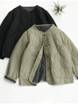 Lightweight Long Sleeved Padded Jacket for Men Women Loose Casual Japanese Retro Single Breasted Clip on Cotton Short Parkas