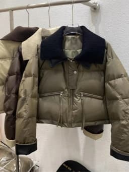 Women Coffee Parkas Jacket Thicken Warm Long Sleeve Turtleneck Padded Coat Vintage Overcoat Streetwear 2000s Clothes Winter 2024