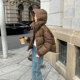 Ladies Short Down Cotton Jacket Women Winter Coat Jackets Warm Down Cotton Parkas New Fashion Hooded Loose Lady Bread Coats
