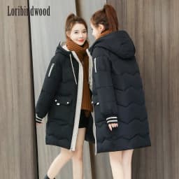 2023 Winter Women Jacket Coats Long Parkas Female Down cotton Hooded Overcoat Thick Warm Jackets Windproof Casual Student Coat