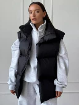 Bornladies Women's Cotton Vest Jacket Autumn Winter Thicken Warm Loose Casual Vest Parkas Jacket Sleeveless Cotton Clothing