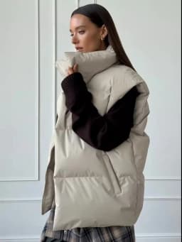 Bornladies Women's Cotton Vest Jacket Autumn Winter Thicken Warm Loose Casual Vest Parkas Jacket Sleeveless Cotton Clothing