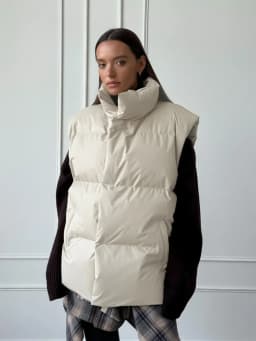 Bornladies Women's Cotton Vest Jacket Autumn Winter Thicken Warm Loose Casual Vest Parkas Jacket Sleeveless Cotton Clothing