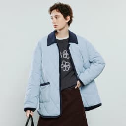 TOYOUTH Women Cotton Coats 2025 Winter NewAsymmetric Contrast Color Spliced Retro Diamond Check Warm Loose Padded Jacket