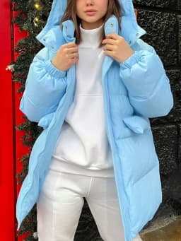 Women's Winter Parka 2025 Warm Jacket Blue Vintage Padded Thick Oversize Black Cotton Winter Quilted Coat with Hood for Women
