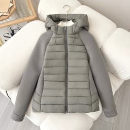 2026 Fashion Patchwork Cotton-padded Coat Women's Short Parka Autumn Winter Hooded Light-thin Spliced Jacket Lady Slim Outerwear