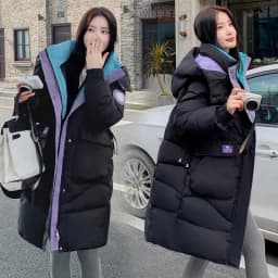 Oversized Winter Hooded Parker Women Down Jacket 2026 New Thicken Cotton Padded Coat Fashion Long Overcoat Female Warm Parkas
