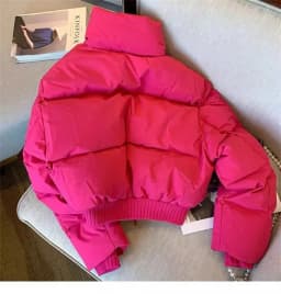 2025 Winter New Cotton Jacket for Women's Niche Ins Breadwear Large Collar Thickened Cotton Jacket Short Cotton Jacket
