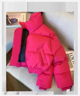 2025 Winter New Cotton Jacket for Women's Niche Ins Breadwear Large Collar Thickened Cotton Jacket Short Cotton Jacket