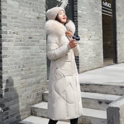 2023 Long Parkas Women Winter Coats Long Sleeve Down Cotton Cotton Jacket Slim Warm Lace-up Jackets Casual Coats