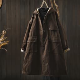 Johnature Women Vintage Hooded Button Parkas Plus Cotton Winter Coats Solid Color Patchwork Pockets 2025 New Warm Long Parkas