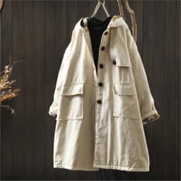 Johnature Women Vintage Hooded Button Parkas Plus Cotton Winter Coats Solid Color Patchwork Pockets 2025 New Warm Long Parkas