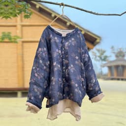 Johnature Women Chinese Style Ramie Parkas O-Neck Long Sleeve Button Coats 2025 Winter New Vintage Women Parkas