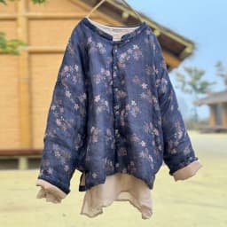 Johnature Women Chinese Style Ramie Parkas O-Neck Long Sleeve Button Coats 2025 Winter New Vintage Women Parkas