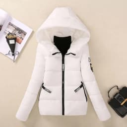 2025 Fashion Parkas Women's Short Cotton-padded Clothes Autumn Winter Student Thicken Hooded Jacket Warm Coats 6-colors 7-sizes