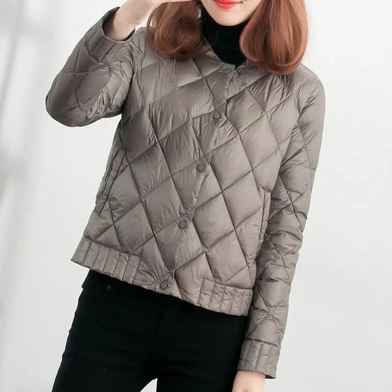 Thin light Down Cotton Jacket Female Short Coat Autumn Parkas New Women's Winter Stand Collar Warm Cotton Jacket