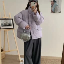 Off-season Women's Down Cotton Loose Coat 2026 New Winter Female Korean Horn Button Jacket Bread Ladies Student Overwear