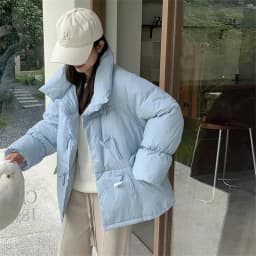 Off-season Women's Down Cotton Loose Coat 2026 New Winter Female Korean Horn Button Jacket Bread Ladies Student Overwear