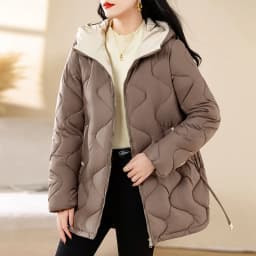 2024 New Winter Jacket Parkas Women Coat Fur Collar Hooded Overcoat Female Jacket Parka Thick Warm Cotton Padded Outwear