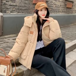 2025 Autumn Winter New Cotton Jacket Women's Korean Cotton-Padded Thicken Warm Hooded Parkas Short Coat Female Casual Ladies Top